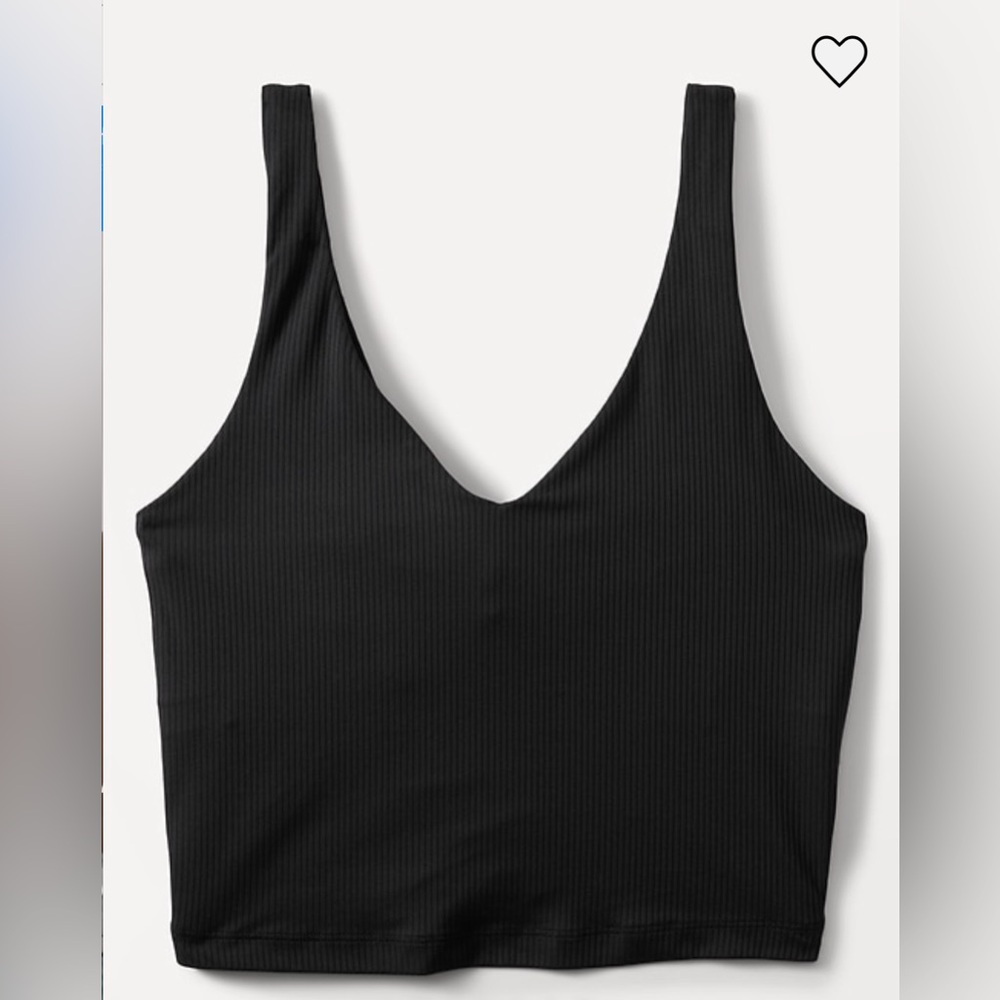 Athleta Transcend V-neck Rib Crop Bra